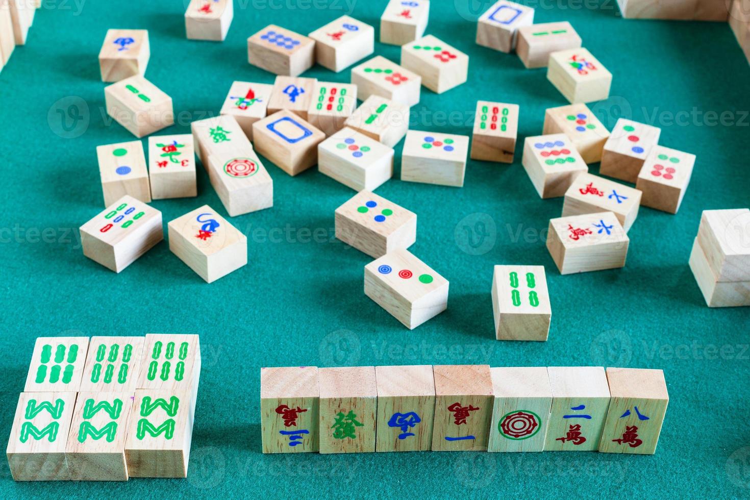 gameplay du jeu de société mahjong photo