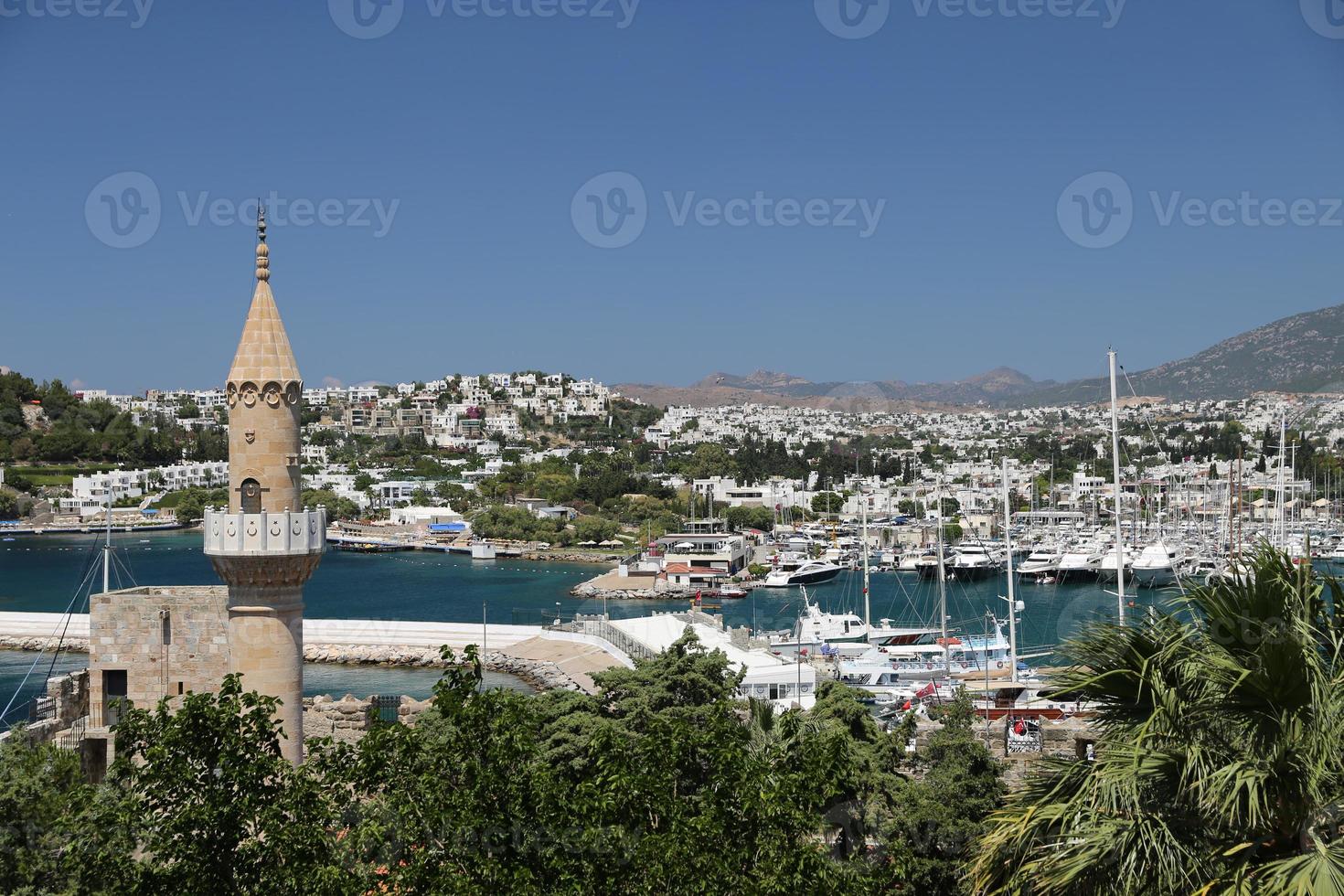 ville de bodrum dans la ville de mugla, turquie photo