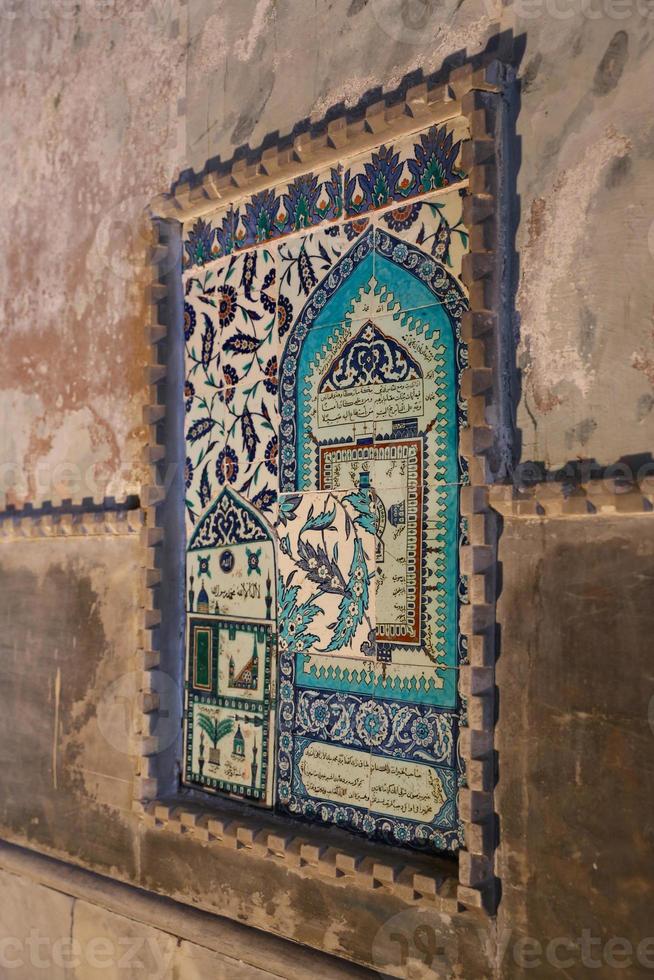 carreaux bleus au musée hagia sophia, istanbul photo