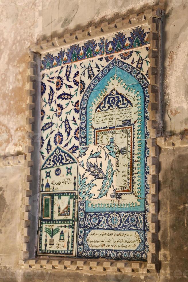 carreaux bleus au musée hagia sophia, istanbul photo