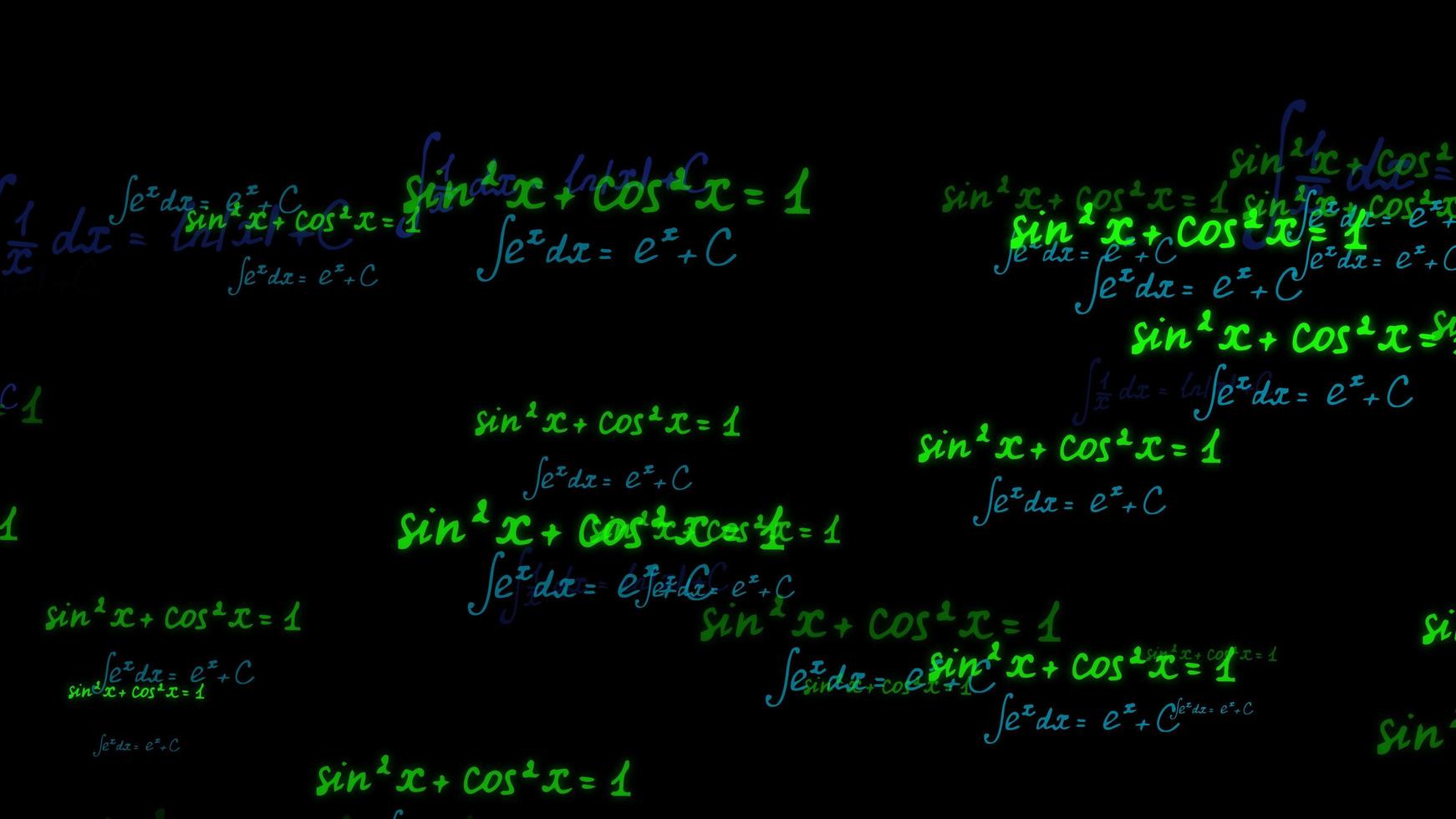 fond de formules mathématiques sur fond noir photo