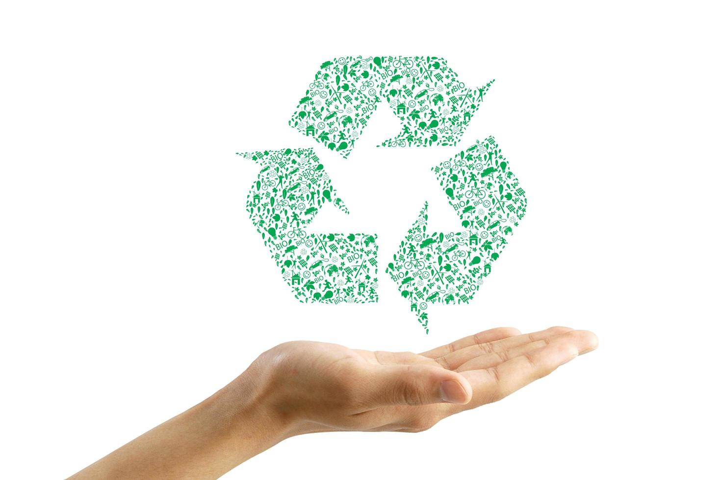 concept d'écologie - conception recyclée photo