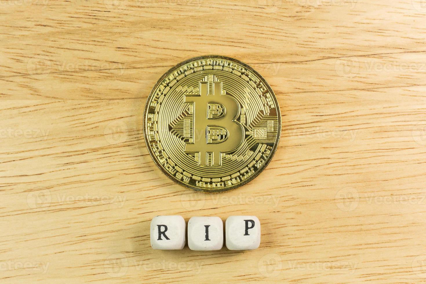 la fin de la crypto-monnaie de l'image de contenu d'entreprise bitcoin se bouchent. photo