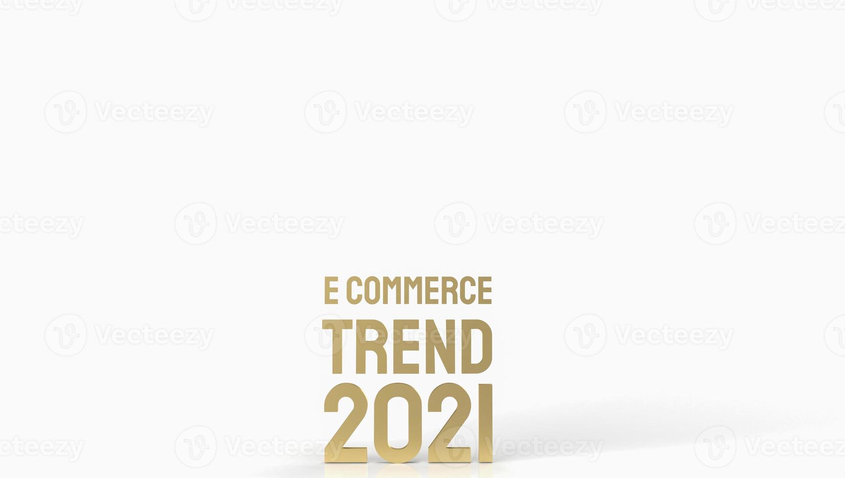 le commerce électronique d'or sur fond blanc pour le rendu 3d de marketing en ligne. photo