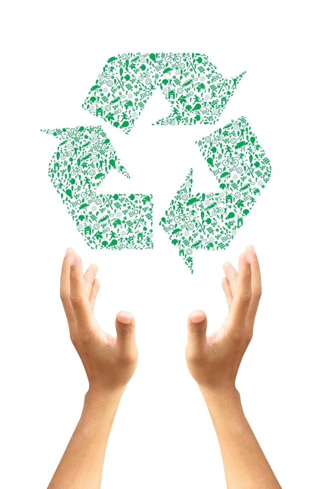 concept d'écologie - conception recyclée photo