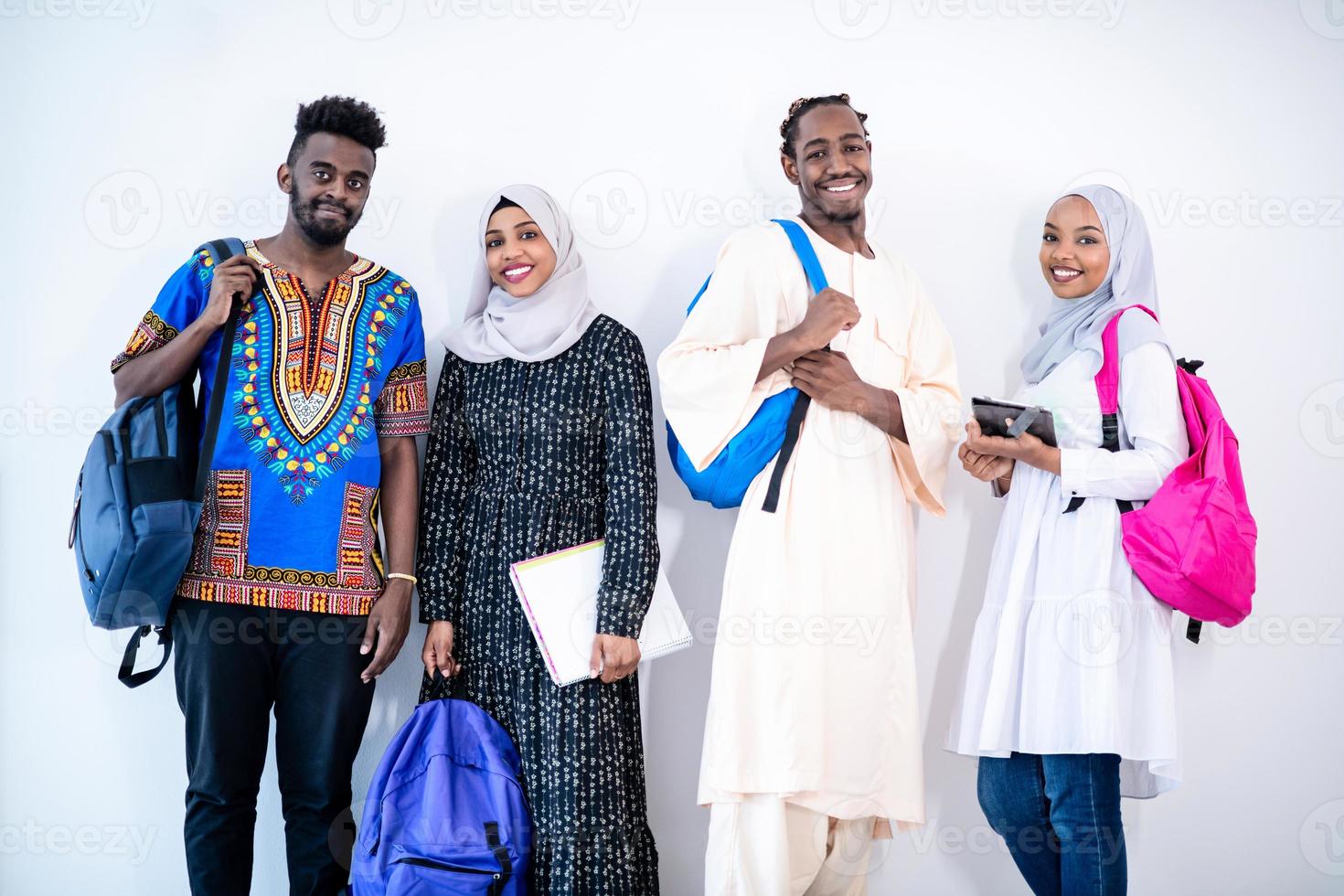 portrait d'un groupe d'étudiants africains photo