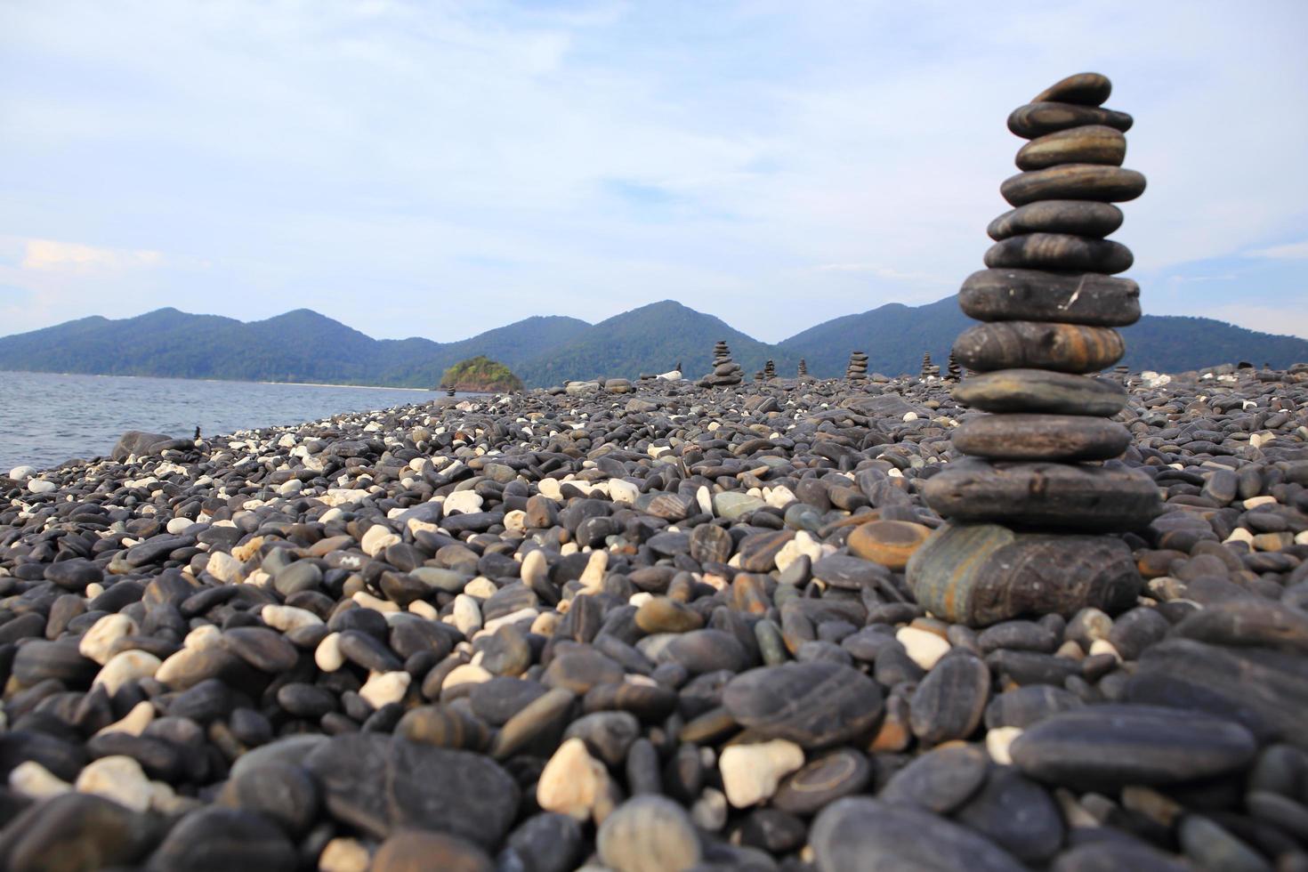 Galets sur l'île, l'île de Lipe, Thaïlande photo