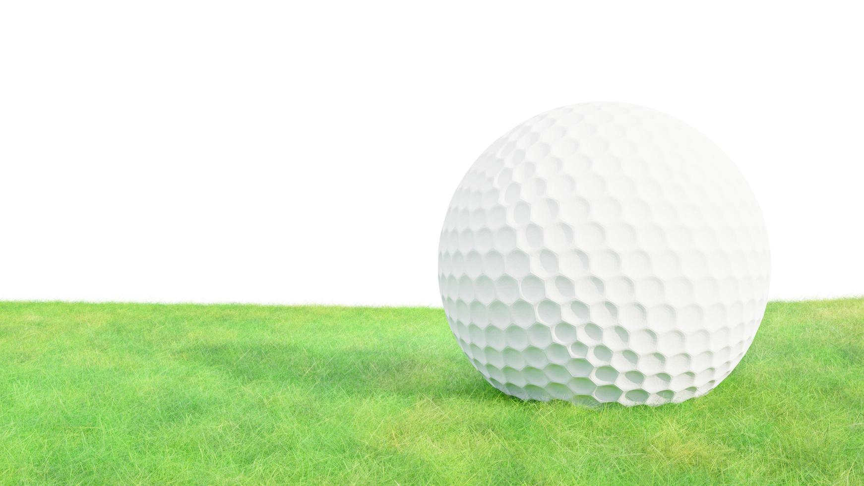 Rendu 3D du golf dans le champ d'herbe photo