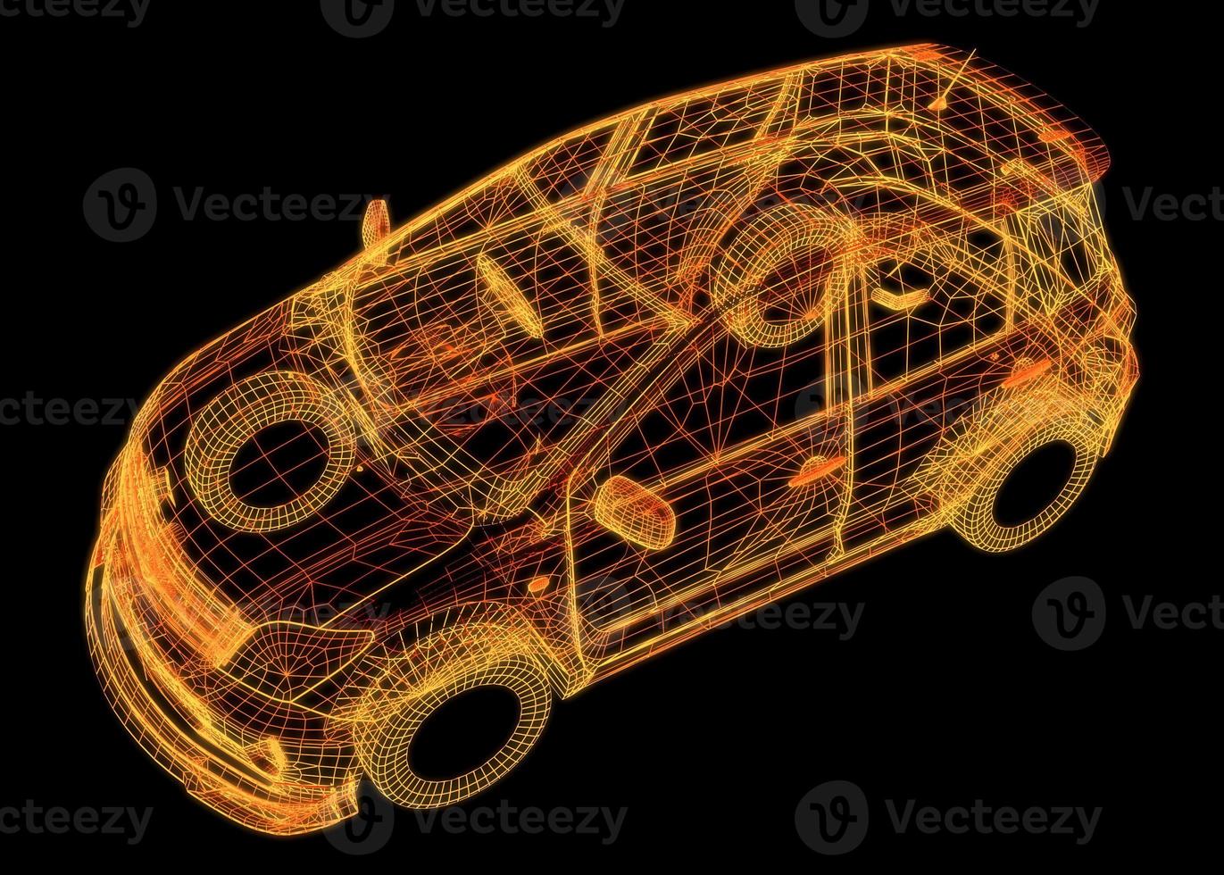 voiture avec intersection filaire avec environnement d'interface utilisateur numérique photo