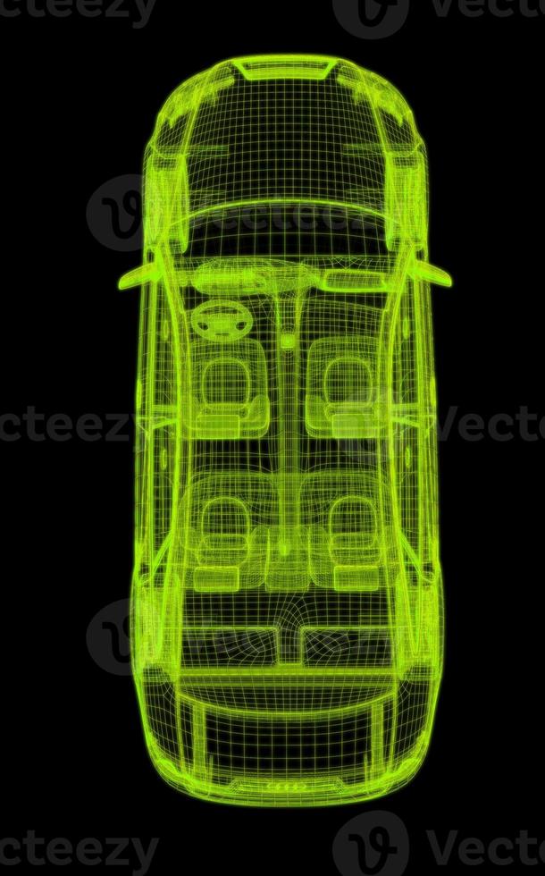 voiture avec intersection filaire avec environnement d'interface utilisateur numérique photo