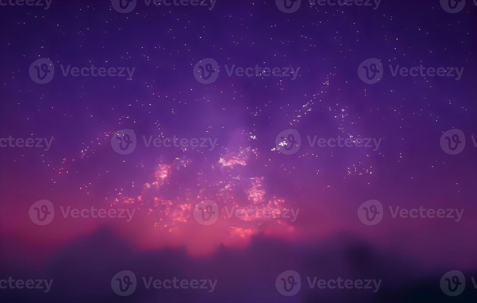 paysage de nuit montagne et fond de galaxie milkyway , longue exposition , faible luminosité photo