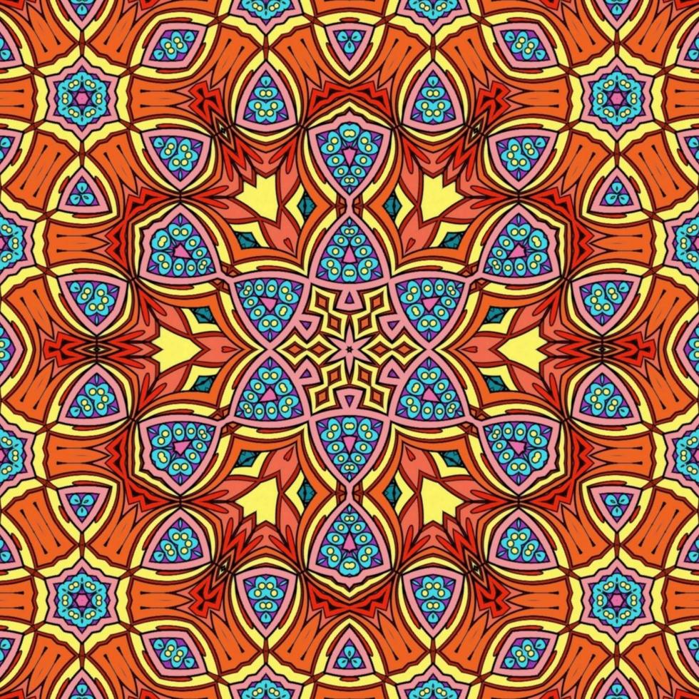 motif de fleurs de mandala coloré boho symétrique 869 photo