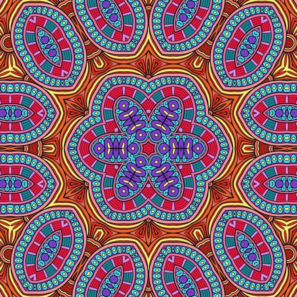 motif de fleurs de mandala coloré boho symétrique 606 photo
