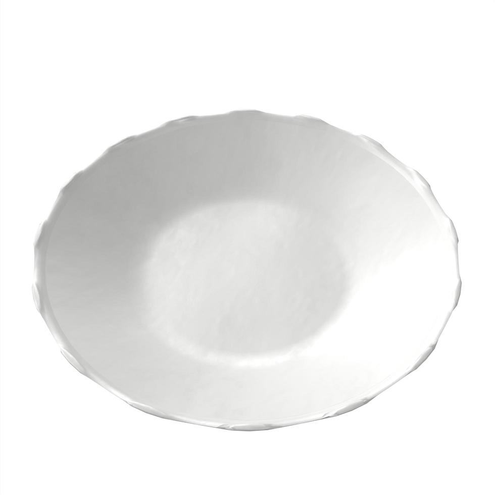 assiette vide sur fond blanc photo