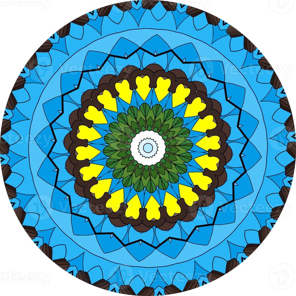 mandalas. ornement rond décoratif coloré isolé sur fond blanc. photo