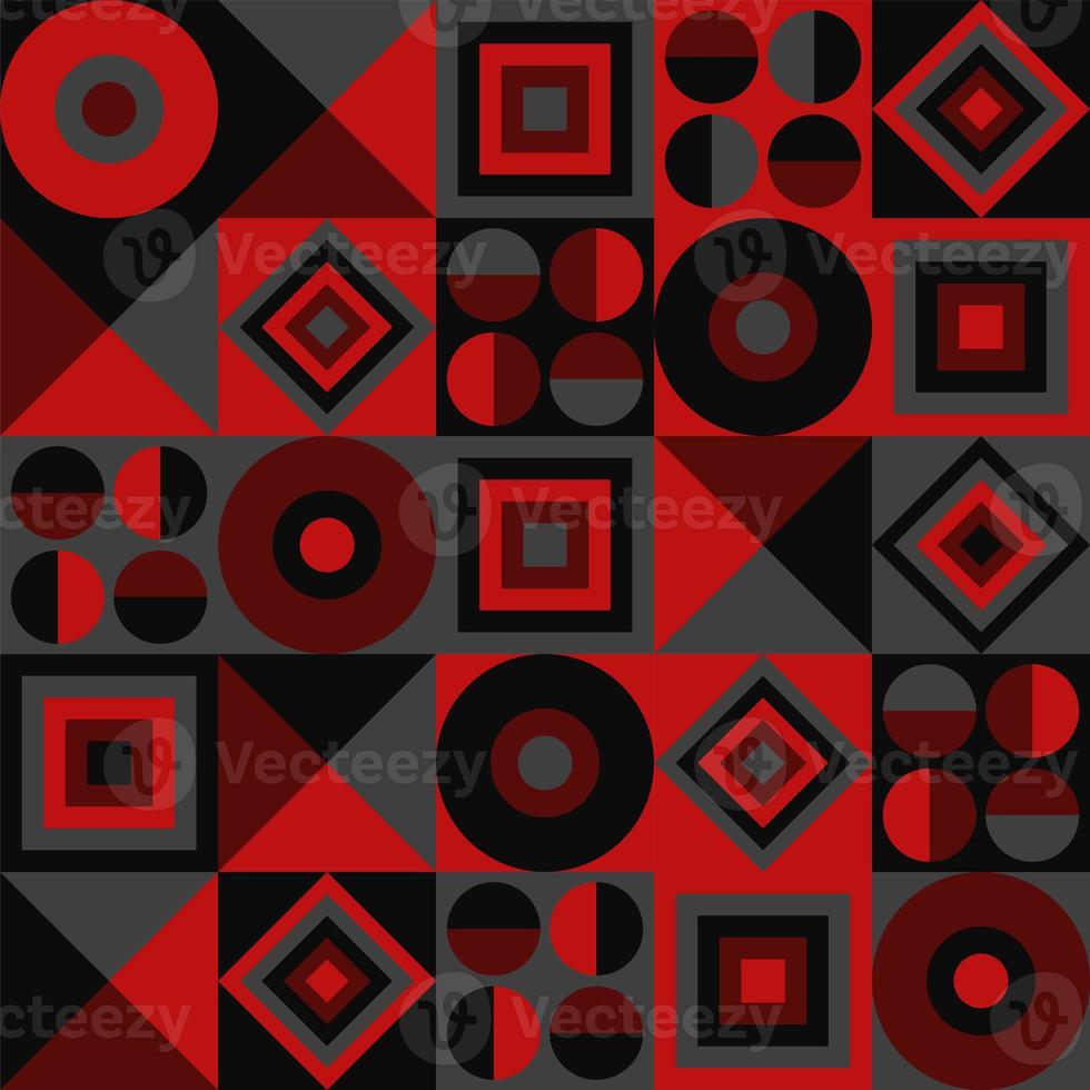 motif néo géométrique. style abstrait moderne. objets rouges et gris photo