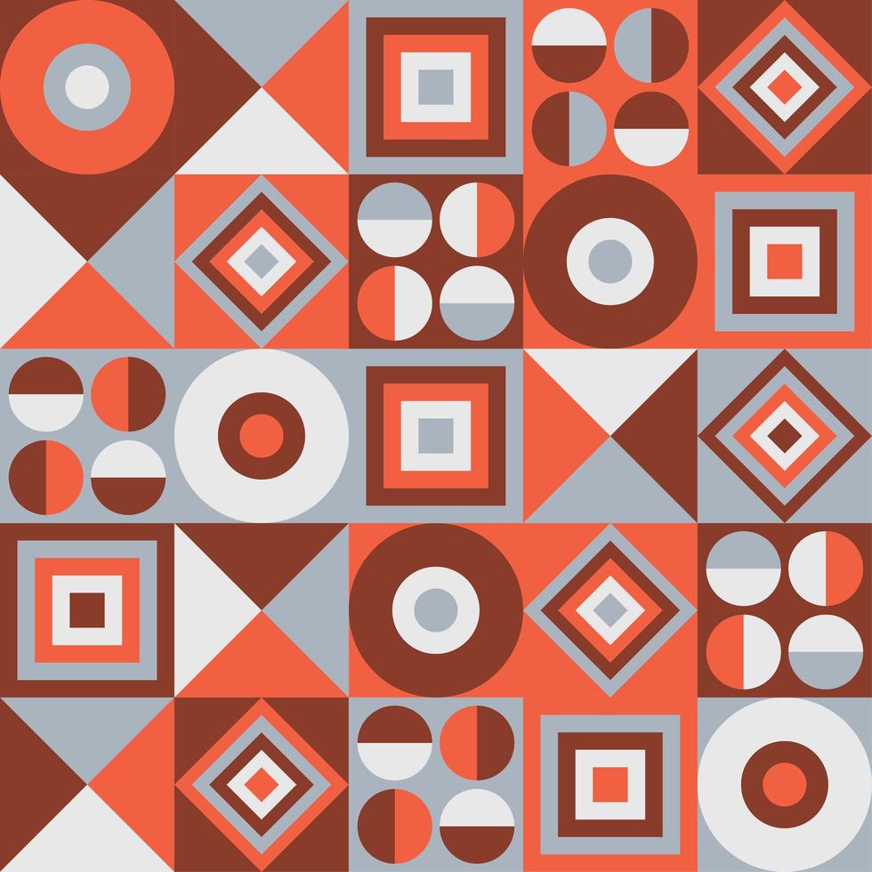 motif géométrique coloré. style abstrait moderne. objets orange et gris photo