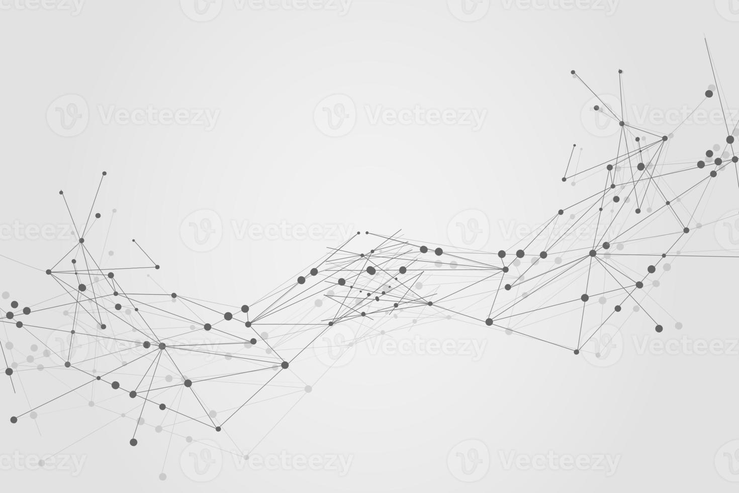 points de connexion abstraits, arrière-plan polygonal, conception de la technologie de connexion photo