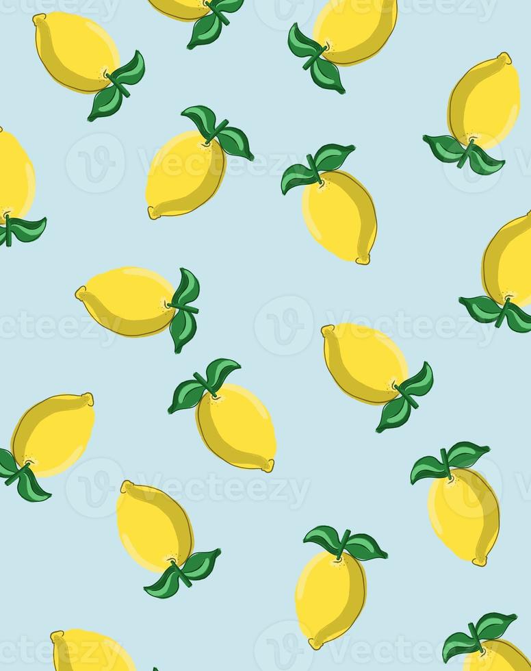 illustration - citron jaune avec un fond blanc photo