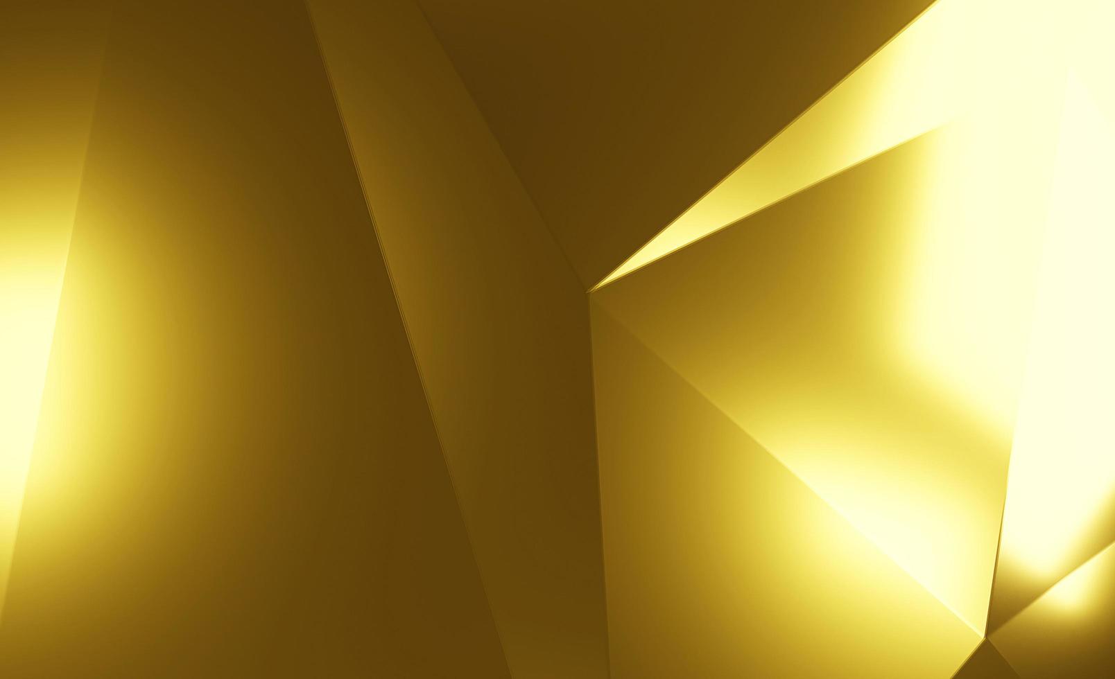 fond de mosaïque abstraite en cristal d'or. illustration géométrique dans un style origami avec dégradé. tout nouveau design. rendu 3d. photo