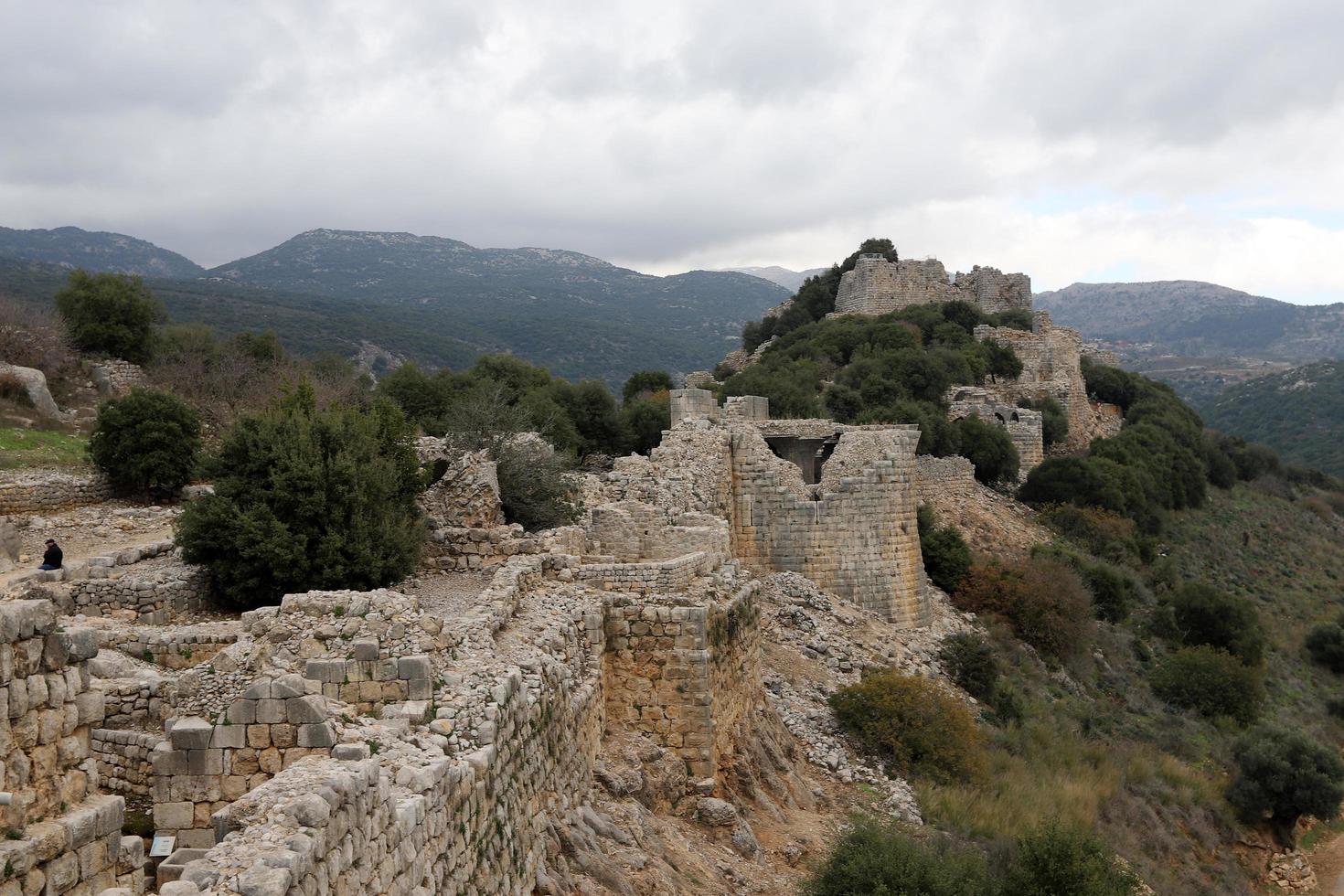 haifa israël 4 janvier 2022 une forteresse médiévale située dans la partie nord des hauteurs du golan dans le nord d'israël. photo