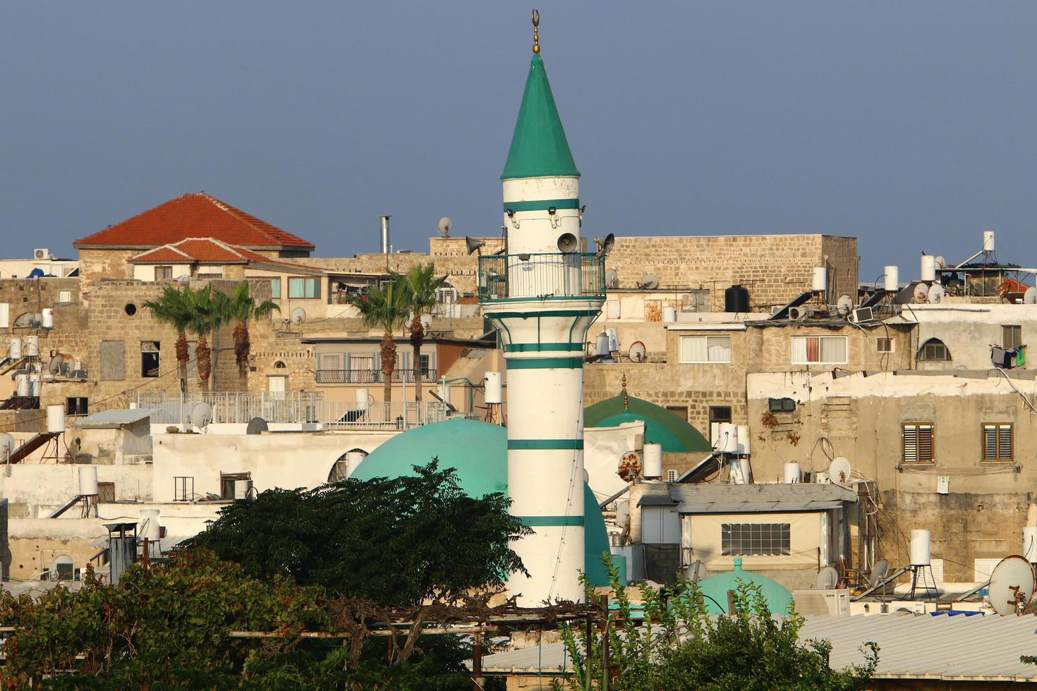 acre israël 18 janvier 2020. l'ancienne ville portuaire d'akko dans le nord-ouest d'israël sur la mer méditerranée. photo