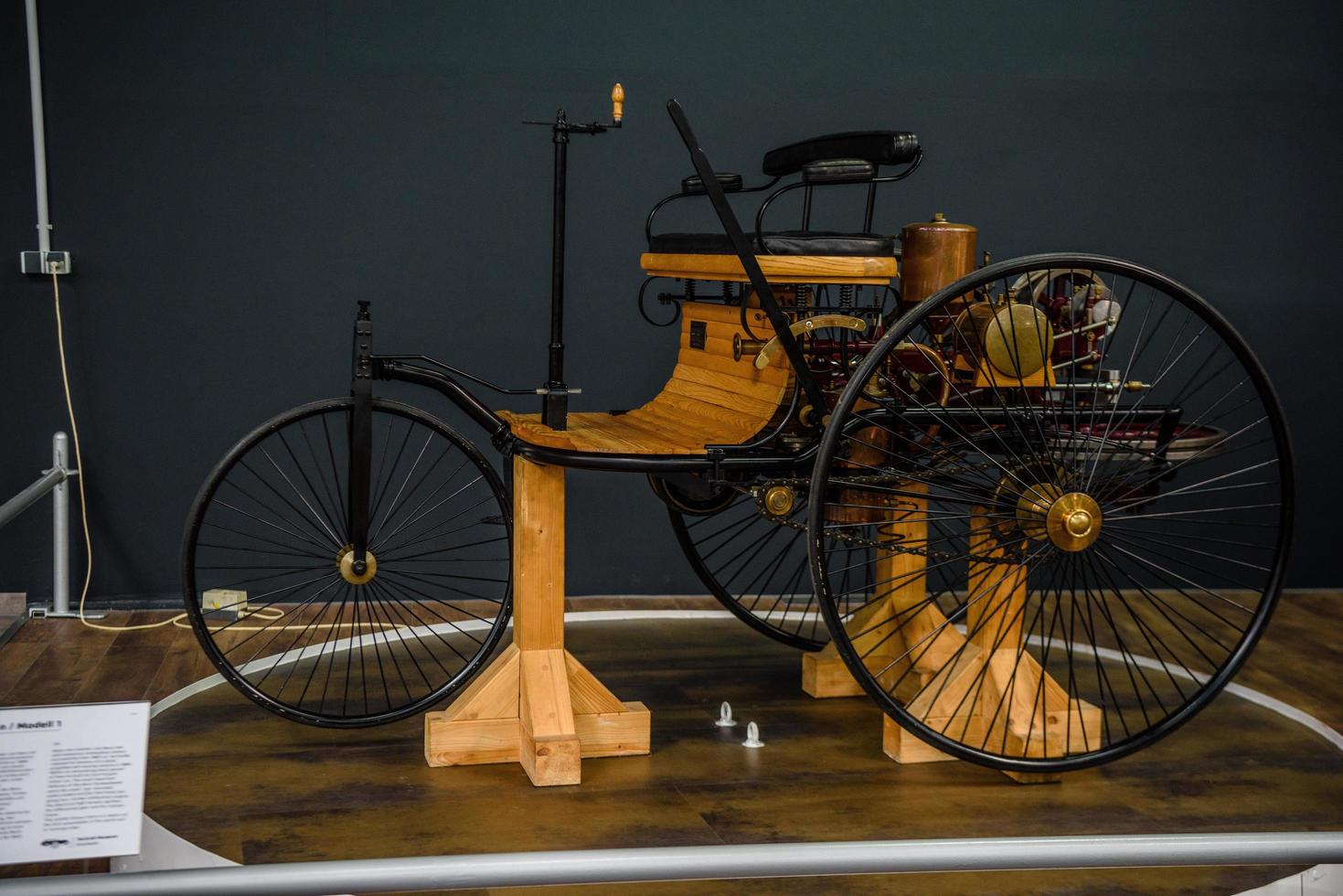 sinsheim, allemagne - mai 2022 benz patent motor car model 1 1886 photo