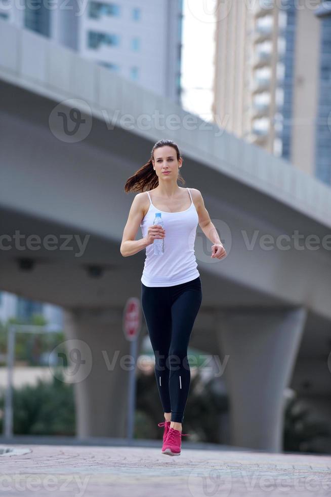 femme, jogging, matin photo