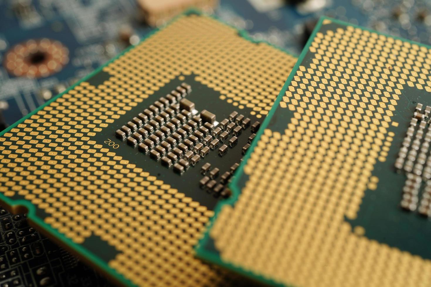 unité centrale de traitement, processeur de puce cpu de carte mère d'ordinateur, technologie électronique. photo