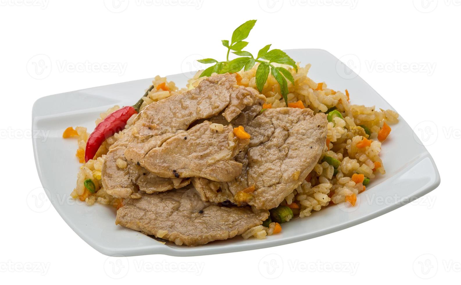 riz sauté au porc photo