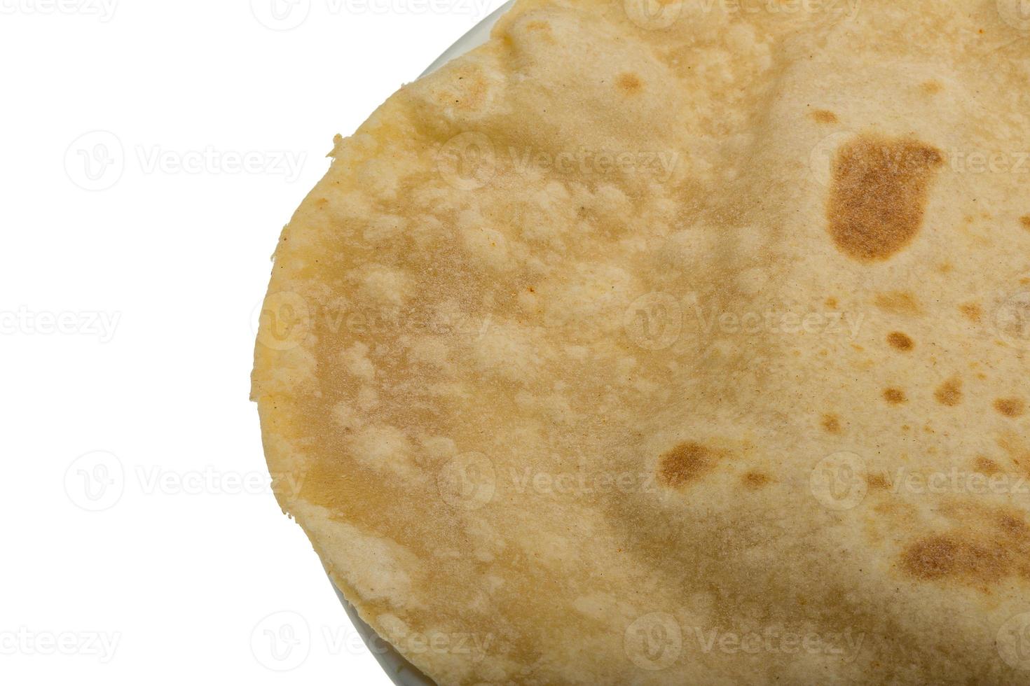 chapati sur fond blanc photo