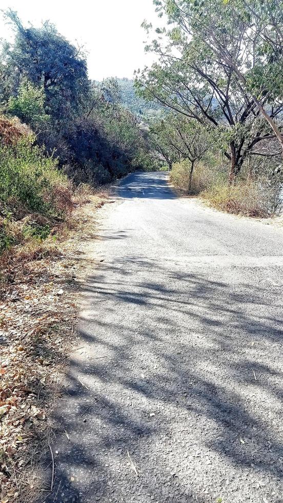 route droite dans les montagnes photo