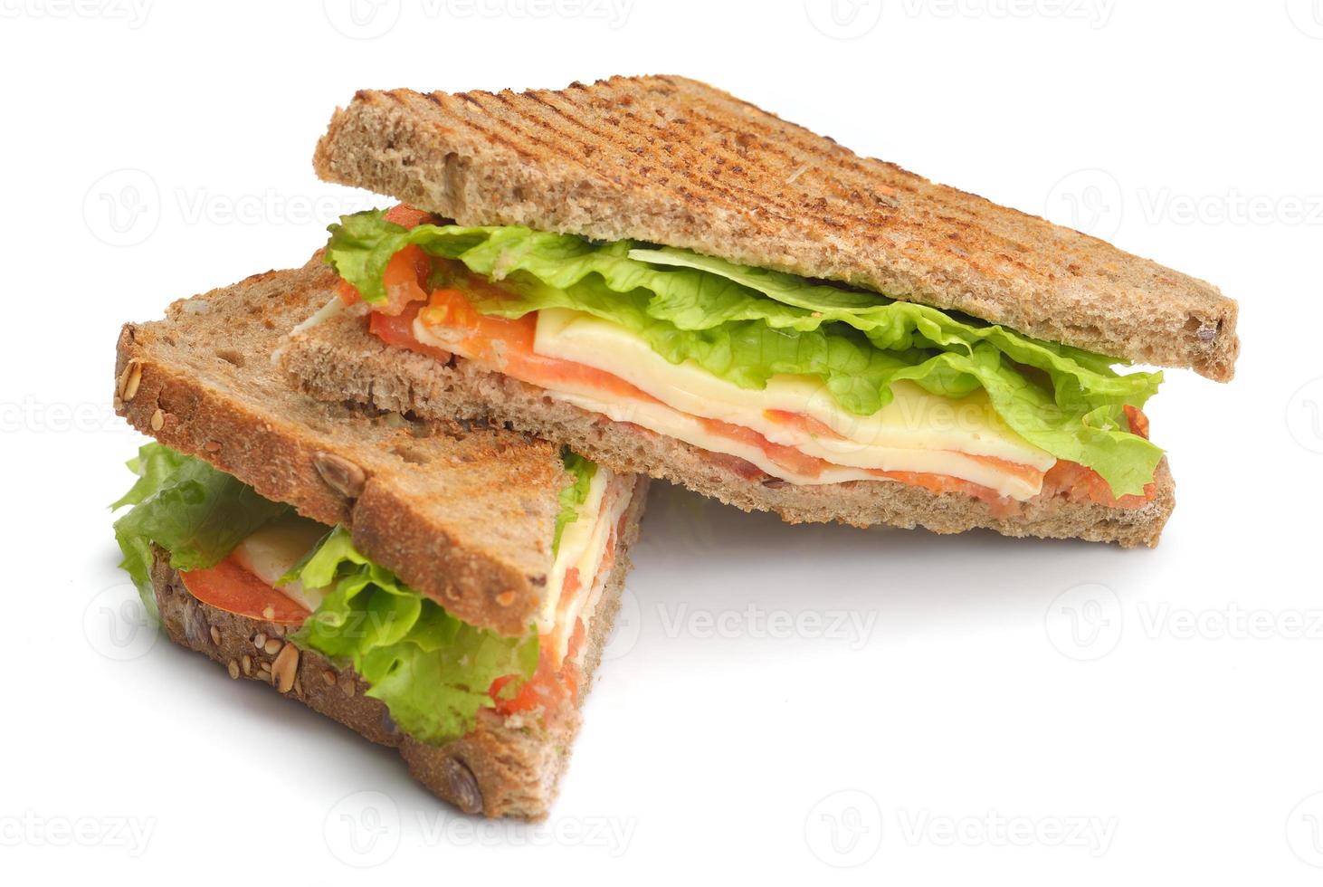 sandwich sur blanc photo