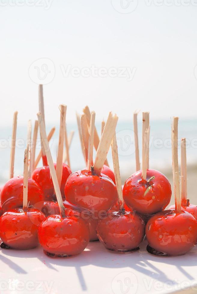 pomme sur bâton photo