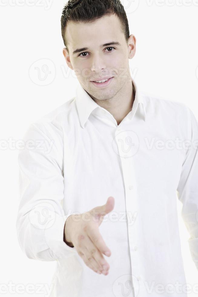 jeune homme d'affaires poignée de main photo