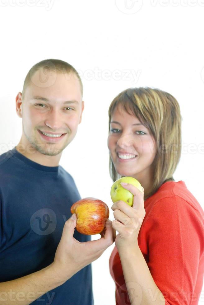 couple sain avec pomme photo