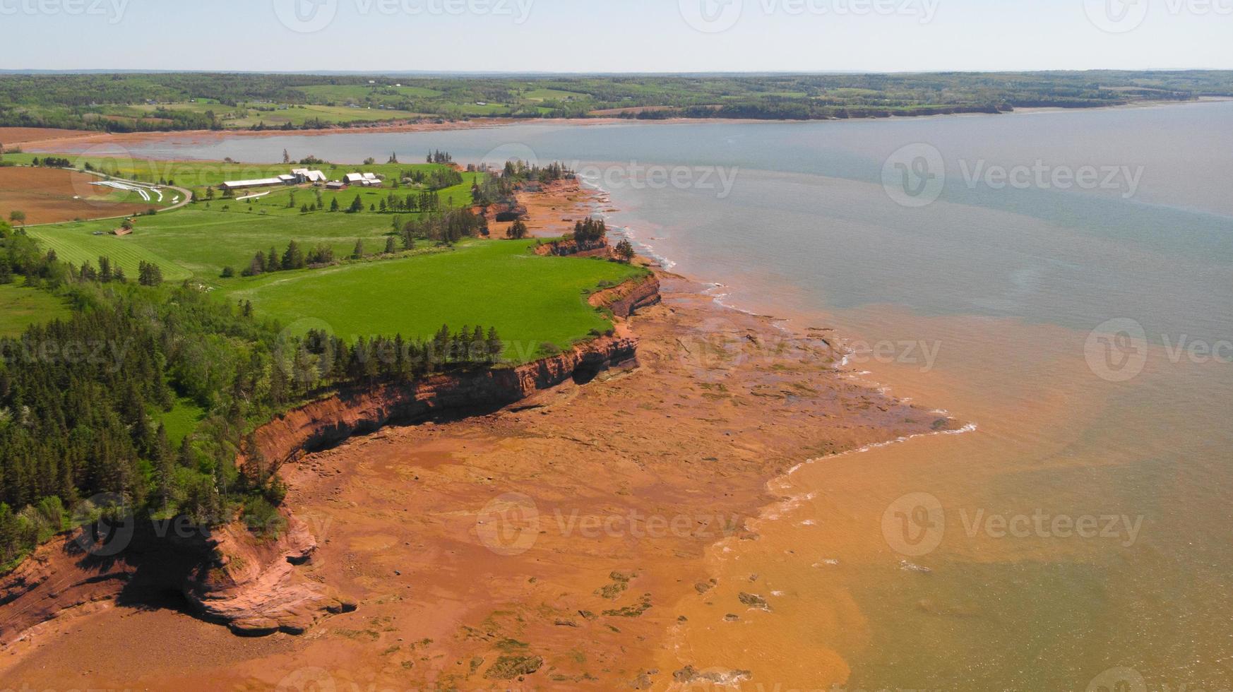 Vue rapprochée du fond marin visible près de la baie de Fundy, Nouvelle-Écosse, Canada photo