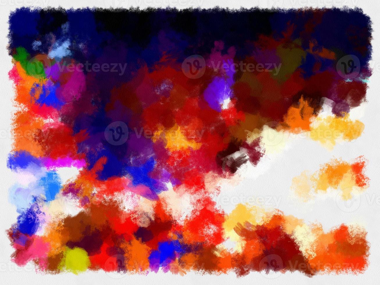 illustration style image d'arrière-plan motif abstrait diverses couleurs vives illustration de style aquarelle peinture impressionniste. photo