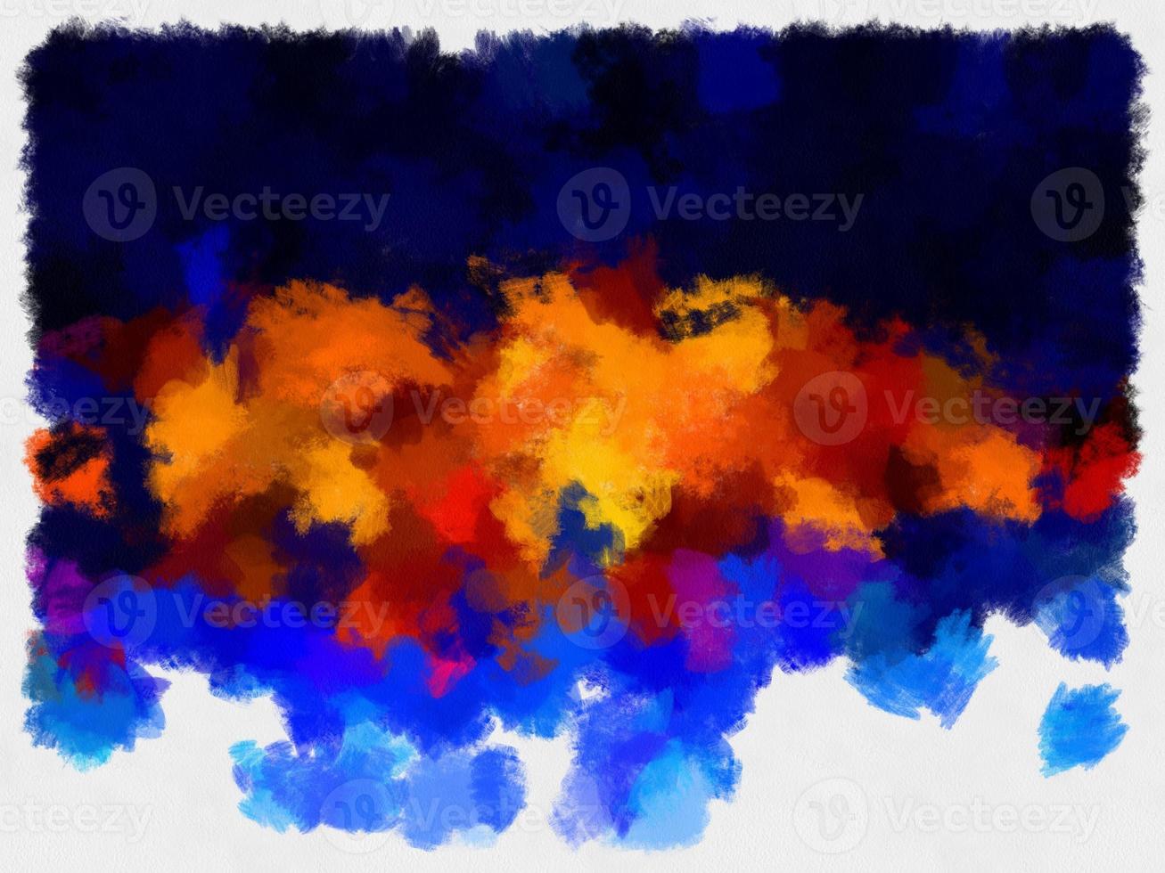 illustration style image d'arrière-plan motif abstrait diverses couleurs vives illustration de style aquarelle peinture impressionniste. photo