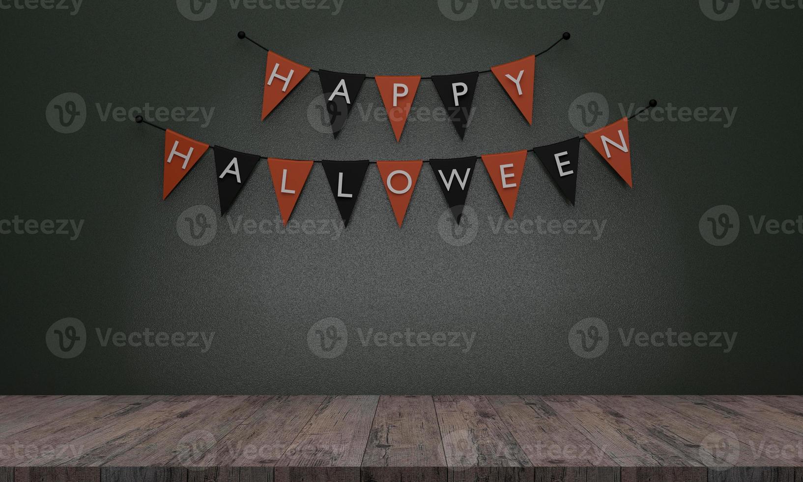 bannière d'halloween heureux pour la décoration de la maison à halloween. photo
