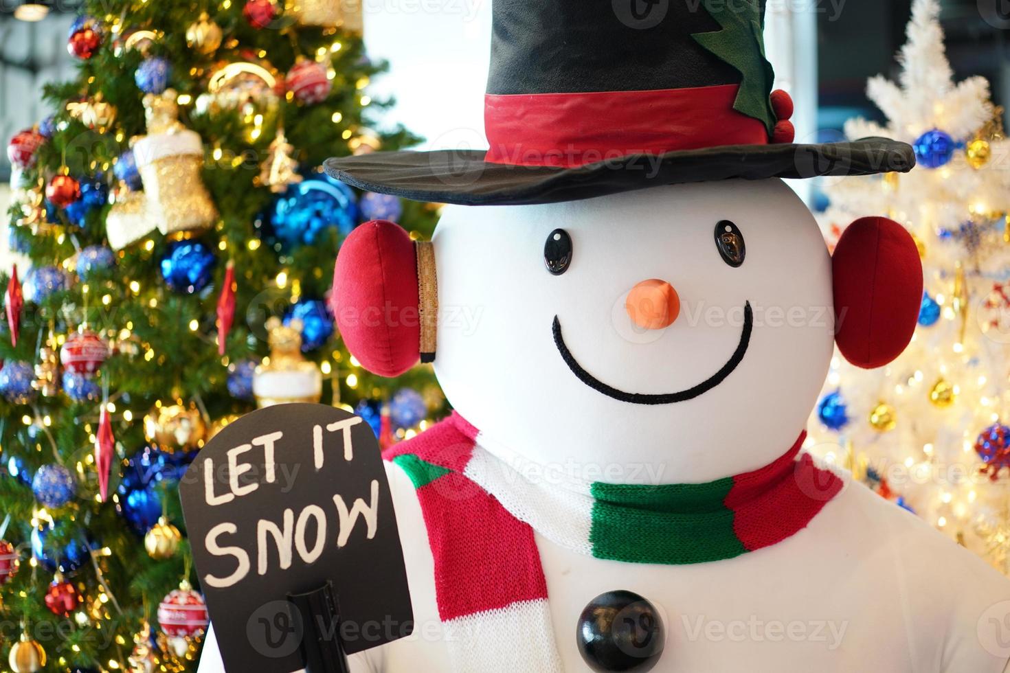 bonhomme de neige, décoration de noël et du nouvel an. photo