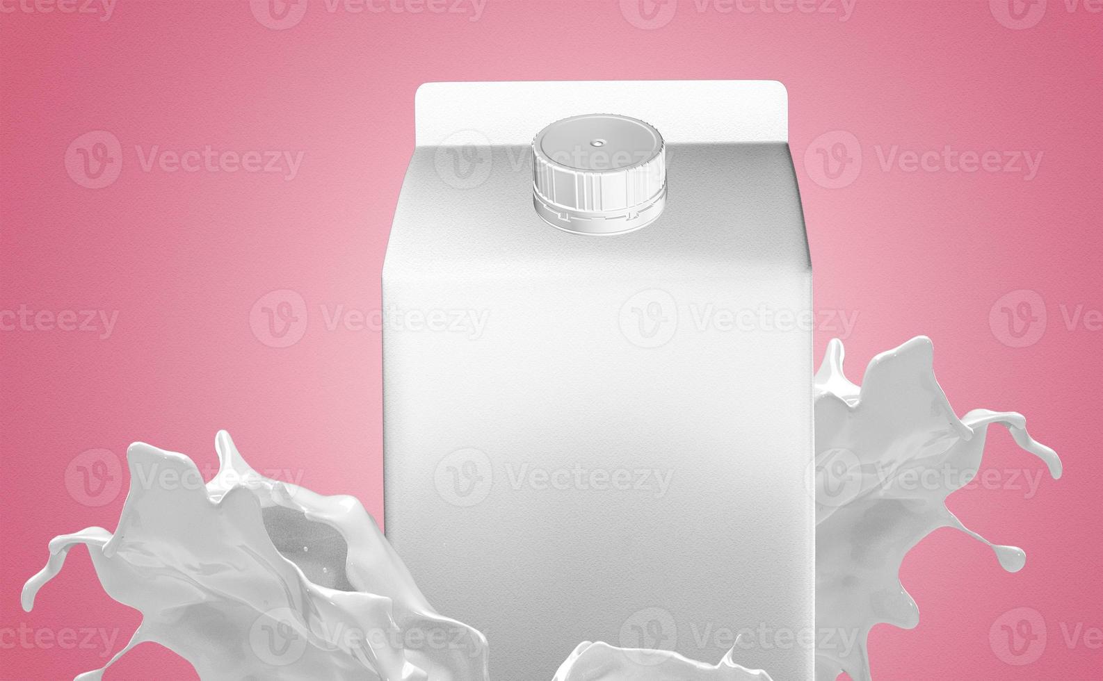 conception de rendu 3d de maquette de lait de boîte photo