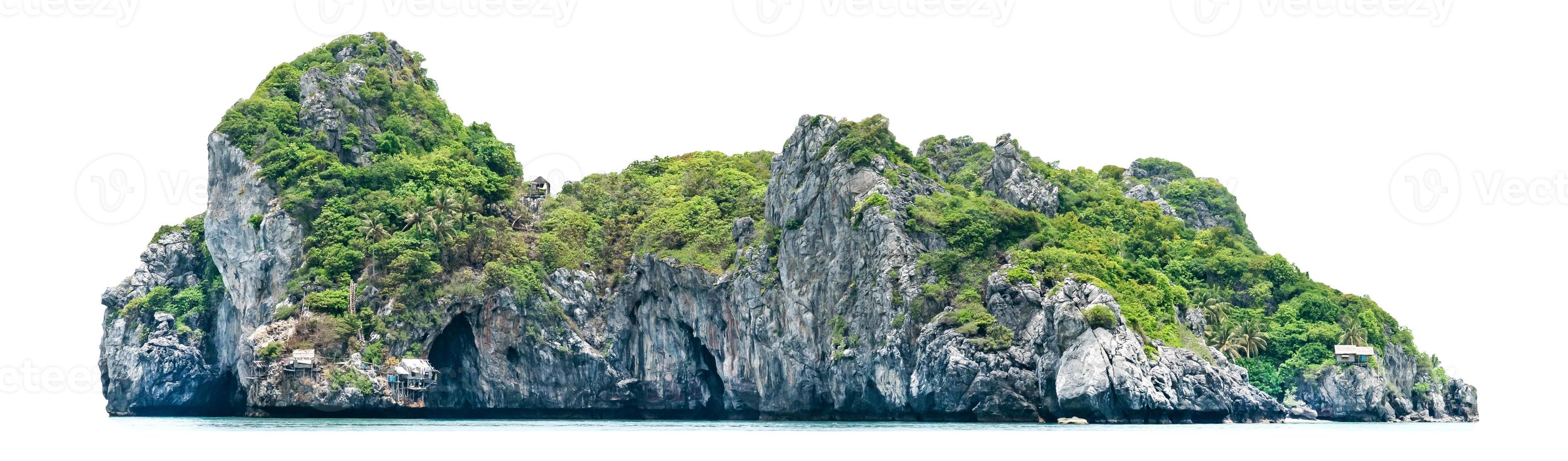 belle île isolée sur fond blanc photo