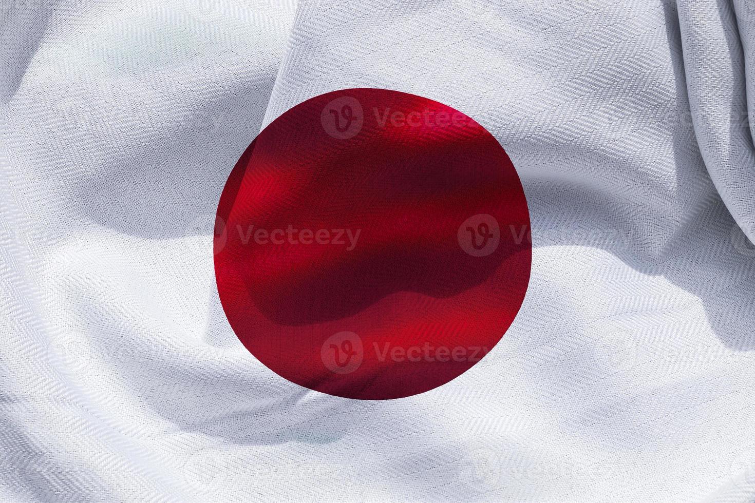 3d-illustration d'un drapeau du japon - drapeau en tissu ondulant réaliste photo