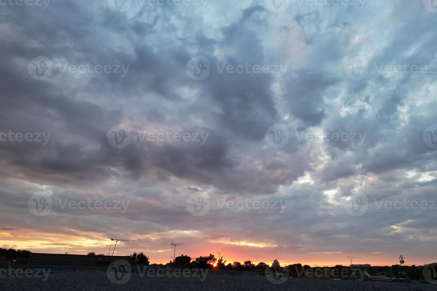 la plus belle vue aérienne de nuages dramatiques photo