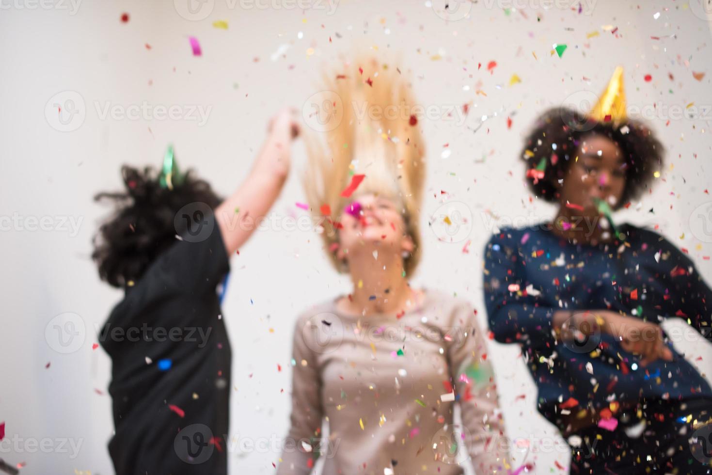 vue de fête de confettis photo