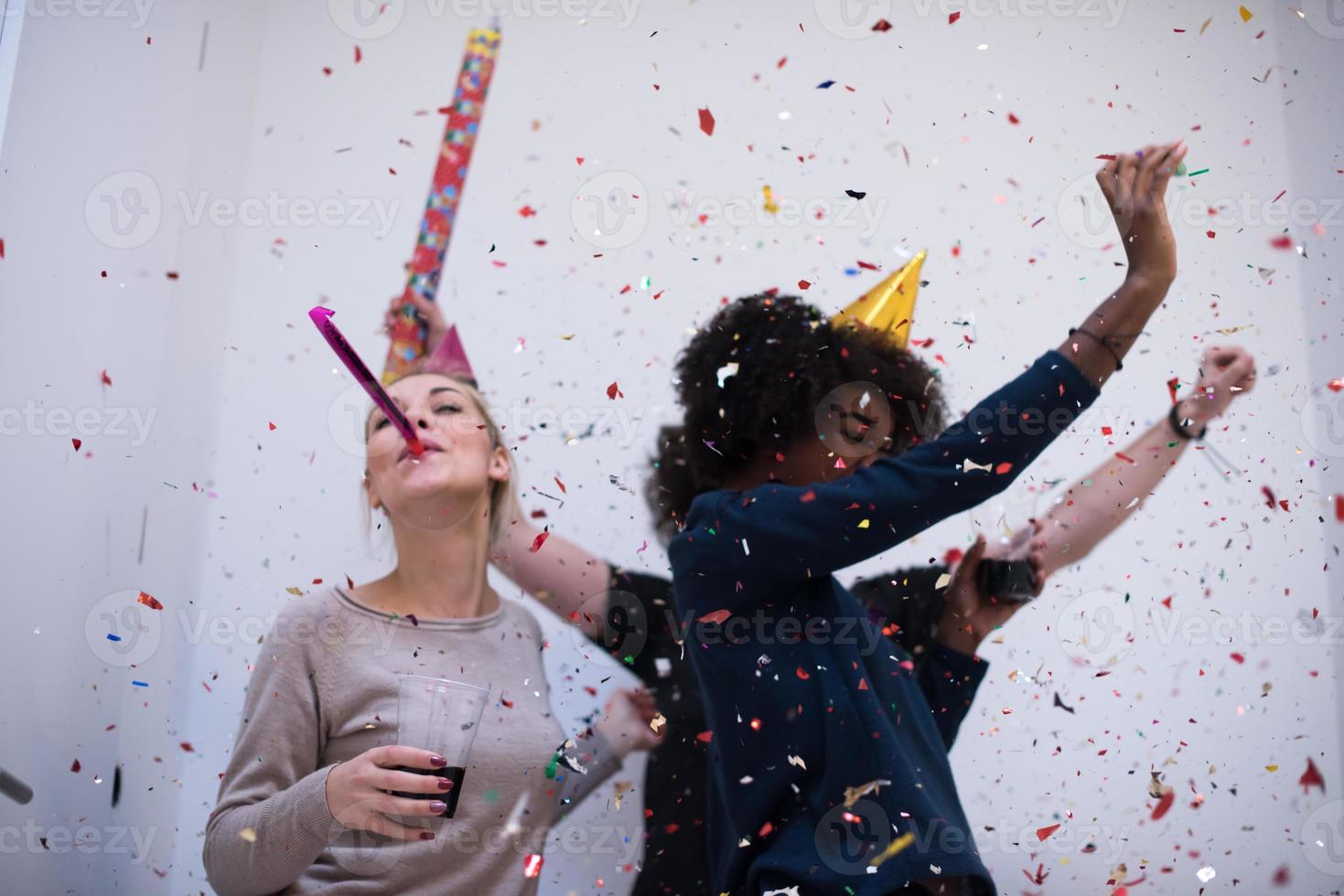 vue de fête de confettis photo