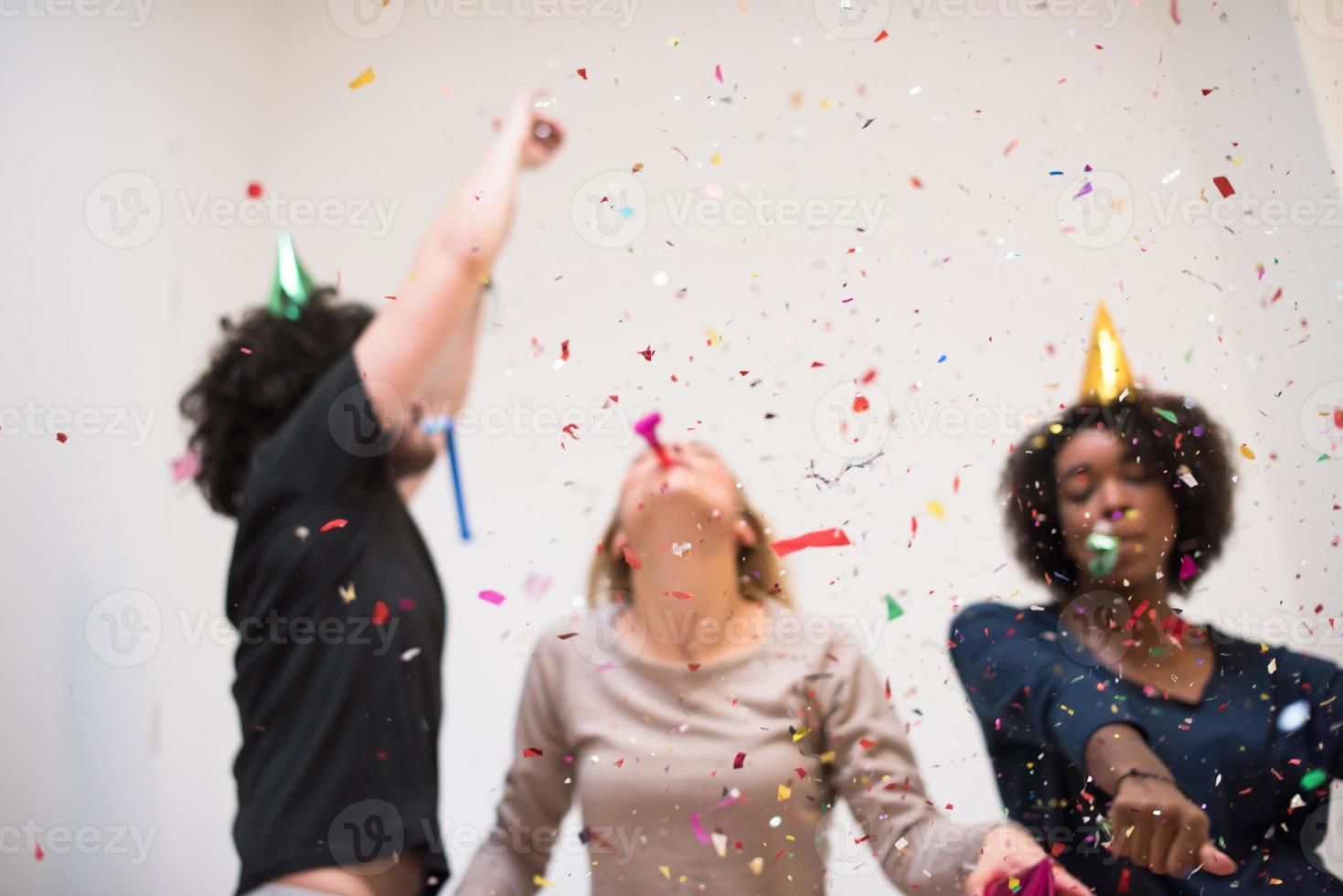 vue de fête de confettis photo