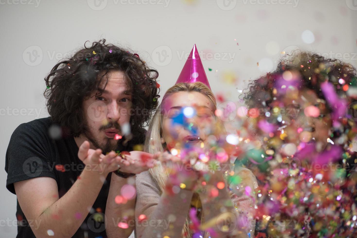 vue de fête de confettis photo