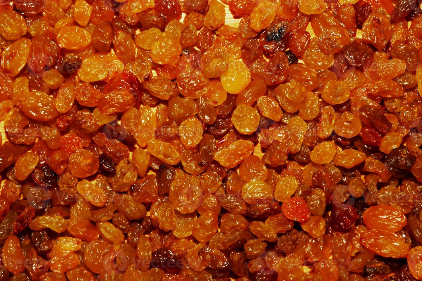 texture de raisins secs jaunes de raisins blancs. fond de raisins secs photo